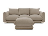 3er Sofa BOBOCHIC ERNEST Stoff taupe