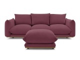 3er Sofa BOBOCHIC ERNEST Stoff rot