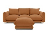 3er Sofa BOBOCHIC ERNEST Stoff orange