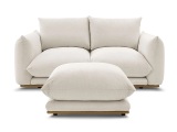 2er Sofa BOBOCHIC ERNEST Stoff beige