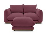 2er Sofa BOBOCHIC ERNEST Stoff rot