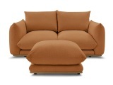 2er Sofa BOBOCHIC ERNEST Stoff orange