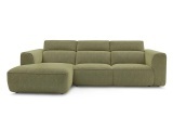 Ecksofa BOBOCHIC WILLIAM Stoff chiniert grün