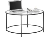 Couchtish CRYSTAL VASAGLE 84x84x45.5cm schwarz