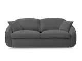 3er Sofa BOBOCHIC CEZANNE Stoff dunkelgrau