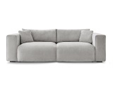 3er Sofa BOBOCHIC EZECHIEL Stoff hellgrau