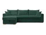 Ecksofa BOBOCHIC AUGUSTIN Boucle-Stoff grün