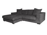 Ecksofa SUNNY Cord-Stoff grau