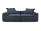 3er Sofa BOBOCHIC BOHEME Stoff chiniert dunkelblau