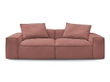 3er Sofa BOBOCHIC BOHEME Cord-Stoff rosa