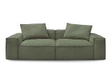 3er Sofa BOBOCHIC BOHEME Cord-Stoff grün