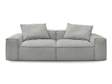 3er Sofa BOBOCHIC BOHEME Cord-Stoff hellgrau