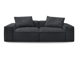 undefined, 3er Sofa BOBOCHIC BOHEME Cord-Stoff schwarz