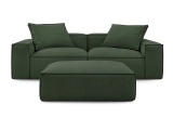 3er Sofa BOBOCHIC BOHEME Stoff chiniert grün