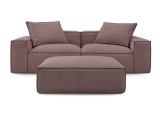 3er Sofa BOBOCHIC BOHEME Stoff chiniert rosa