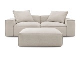 3er Sofa BOBOCHIC BOHEME Stoff chiniert beige