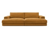 3er Sofa BOBOCHIC LEONARD Stoff mit Textur gelb