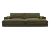 3er Sofa BOBOCHIC LEONARD Stoff mit Textur grün
