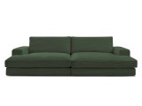 3er Sofa BOBOCHIC LEONARD Cord-Stoff dunkelgrün