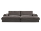 3er Sofa BOBOCHIC LEONARD Cord-Stoff rotbraun