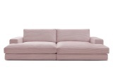3er Sofa BOBOCHIC LEONARD Cord-Stoff violett