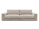 3er Sofa BOBOCHIC LEONARD Stoff mit Textur beige
