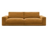 3er Sofa BOBOCHIC LEONARD Stoff mit Textur gelb