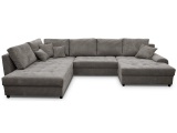 Ecksofa APIS Stoff grau