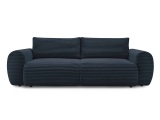3er Sofa BOBOCHIC LUCIEN Cord-Stoff dunkelblau