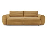 3er Sofa BOBOCHIC LUCIEN Cord-Stoff gelb