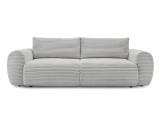 3er Sofa BOBOCHIC LUCIEN Cord-Stoff hellgrau