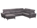 Ecksofa SPILI Stoff grau anthrazit