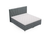 Boxspringbett YORU grau 140x200cm fest