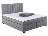 Boxspringbett ARNEN grau 140x200cm halbfest