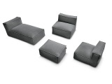 Garten-Set BOBOCHIC BIARRITZ Stoff chiniert schwarz