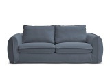 3er Sofa BOBOCHIC ARCHIMEDE Stoff dunkelblau