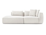 3er Sofa BOBOCHIC LEOPOLD Stoff chiniert weiss