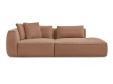 3er Sofa BOBOCHIC LEOPOLD Stoff chiniert orange