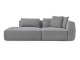 3er Sofa BOBOCHIC LEOPOLD Stoff chiniert hellgrau