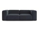 2er Sofa BOBOCHIC ZEPHYR Stoff mit Textur dunkelblau