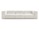 3er Sofa BOBOCHIC ZEPHYR Stoff mit Textur weiss