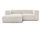 Ecksofa BOBOCHIC ZEPHYR Stoff mit Textur weiss