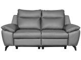 2er Sofa VERONA 100% Leder / Echtleder grau