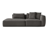3er Sofa BOBOCHIC LEOPOLD Cord-Stoff taupe
