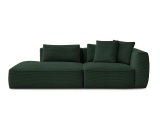 3er Sofa BOBOCHIC LEOPOLD Cord-Stoff dunkelgrün