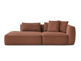 3er Sofa BOBOCHIC LEOPOLD Cord-Stoff orange