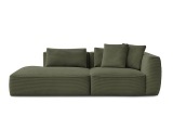 3er Sofa BOBOCHIC LEOPOLD Cord-Stoff hellgrün