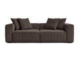 3er Sofa BOBOCHIC NINA Cord-Stoff rotbraun