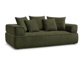 3er Sofa BOBOCHIC WHESLEY Stoff dunkelgrün