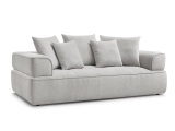 3er Sofa BOBOCHIC WHESLEY Stoff hellgrau